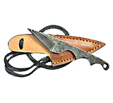 Image of Titan Damascus Steel Fixed Blade Neck Knife, 4.9in