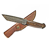 Image of Titan Damascus Steel Fixed Blade Tanto Knife, 9.5in