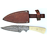 Image of Titan Damascus Steel Hunting Knife Camel Bone Handle TD-017