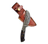 Image of Titan International Knives Damascus Gut Hook Skinning Fixed Blade Hunting Knife