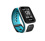 Image of TomTom Spark Cardio + Music GPS Fitness Watch-White/Scuba Blue-Small