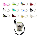 Image of Vexan 12-Pack Tungsten Ice Fishing Jigs Glow &amp; Multi-Color w/Medium Jig Box