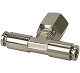 Image of VIAIR 1/4in NPT F 3/8in to 3/8in Swivel T-Fitting