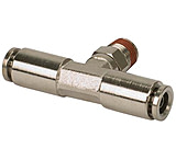 Image of VIAIR 1/4in NPT M 3/8in to 3/8in Swivel T-Fitting