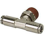 Image of VIAIR 3/8in NPT M 1/8in to 1/8in Swivel T-Fitting