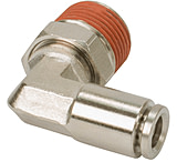Image of VIAIR 3/8in NPT M to 1/4in Airline 90 Degree Swivel Elbow Fitting