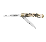 Image of Winchester 2-Blade Jigged Bone Trapper Folding Knife