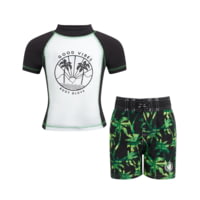 Body Glove Toddler Boys' Rash Guard &amp; Swim Shorts Set - Green Palm D27F1DF2