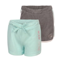 Body Glove Girls' Solid and Side-Stripe Shorts Set 7-12 - Blue &amp; Dark Grey 929DCA67