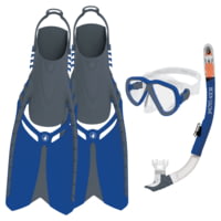 Body Glove Azores Mask/Snorkel/Fins Complete Set - Blue/Grey 1617E2E4