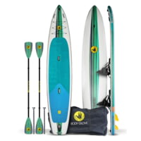 Aquapac Cruiser Duet 15' Inflatable Combo Paddle Board Kayak - Teal/Wood 6E4DFC37