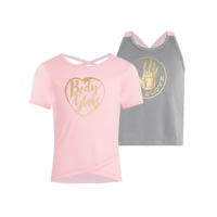 Body Glove Girls' Short-Sleeve Shirt and Tank Top Set 7-12 - Pink &amp; Grey 34B2B89B