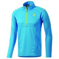 Adidas Terrex Swft Long Sleeve 1/2 Zip Tee - Men's-Turquoise-Medium