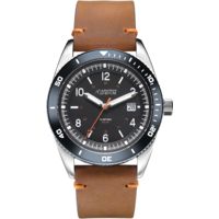 ARMITRON ADVENTURE Solar-powered Analog Watch With Light Brown Leather Strap- 41mm