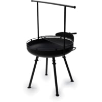 Barebones Cowboy Fire Pit Grill w/ Adjustable Legs