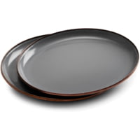 Barebones Enamel Deep Plate Set - Set of 2