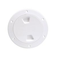 Beckson Marine 4" Smooth Center Screw-Out Deck Plate