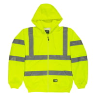 Berne Hi-Vis Class 3 Lined Hooded Sweatshirt - Men's