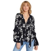 Billabong Birds Eye Floral Print Long Sleeve Top - Womens