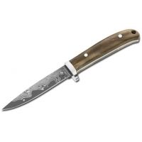 Boker 7in Noblesse Damascus Fixed Blade Knife w/ Sheath