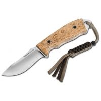 Boker Solid Fixed Blade Hunting Knife w/ Sheath &amp; Lanyard - 7.38" OAL