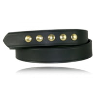 Boston Leather 1.5 Belt Five Snap Closure