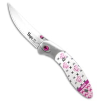 Brighten Blades HOPE Liner Lock Knife Pink Aluminum 2.6 Satin C719D1F2
