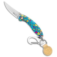 Brighten Blades LOVE Keychain Frame Lock Knife Heart Aluminum 1.7 Satin 6DB2291E