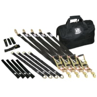 Bulldog Winch 17pc Ratcheting Tie-Down Strap Set
