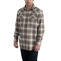 Carhartt Flame-Resistant Snap Flame-Resistantont Plaid Shirt