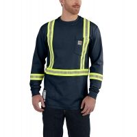 Carhartt Flame-Resistant Striped Force Cotton Long Sleeve T-Shirt - Men's