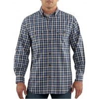Carhartt Fort Plaid Long-Sleeve Shirt - Men's-Navy-Medium