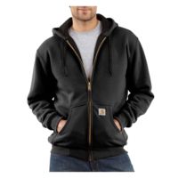 Carhartt Thermal-Lined Hooded Zip-Front Sweatshirt - Men's-Black-XX-Large-Regular