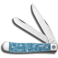 Case Christmas Gift Tin-Embellished Natural Bone Ice Trapper Folding Knife