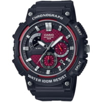 Casio Outdoor Analog Watch w/Chronograph, Date Window, Luminous Hands, WR to 100M w/Red Face - Mens