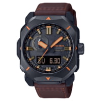 Casio Outdoor Pro Trek Solar Powered Triple Sensor Word Time Watches w/Biomas Plastic Case and Strap - Mens