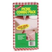 Coghlans Picnic Tablecloth and 6 Clamps 54x72 Inches 0660