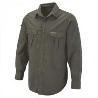 Crag Hoppers Nat Geo Nosilife Long Sleeve Shirt - Mens-Dark Khaki