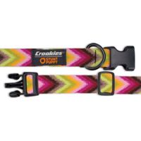 Croakies Dog Collar, Large, Chevron Limefest