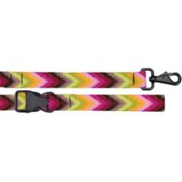 Croakies Dog Leash, Large, Chevron Limefest