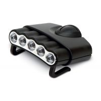 Cyclops Orion 5 Hat Clip Light w/5 Clear LED Lights, Black