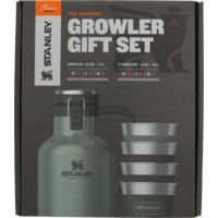 Stanley Tools Classic Vacuum Growler with Adventure Stacking Steel Tumblers Gift Set - 64oz - 1.9L and 4 x 12oz -