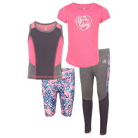 Body Glove Girls' Four-Piece Diamond-Print Set 7-12 - Aqua &amp; Pink 92B7EC67