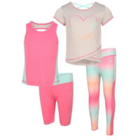 Body Glove Girls' Four-Piece Gradient Foil Heart Logo Set 7-12 - Multi D128744A