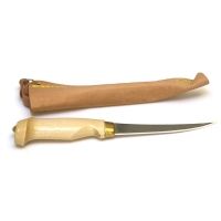 Eagle Claw Fillet Knife w/ 4in Blade, Wood Handle