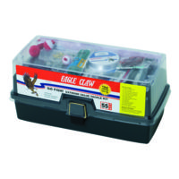 eagle claw tackle bag GO FISH EXTREME VALUE BOX KIT, 55 PIECES, CONTAINS AN ASSORTMENT OF HOOKS, RIGS, SINKERS, AND OTHER TACKLE FOR FRESHWATER FISHING Eagle Claw Night Fishing Tackle Kit gives you everything you need to own the night Eagle Claw Canvas Fishing Creel