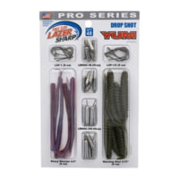 Eagle Claw Lazer Sharp Pro Series Drop Shot Kit, Hooks Cylinder Weights, 3.75in Warning Shot, 4.75in Sharp Shooter