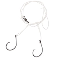 Eagle Claw Lazer Sharpinline Circle Striped Bass Rig, Two Size 7/0 L2004EL Hooks, 26in