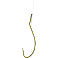 Eagle Claw Live Minnow Snelled Hook, Plain Shank Non-Offset, Up Eye