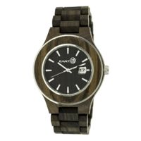 Earth Wood Cherokee Bracelet Watch w/Magnified Date